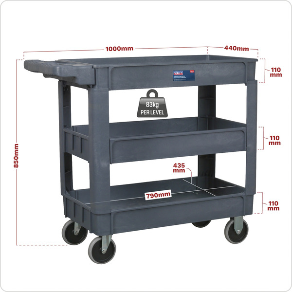 Composite Heavy-Duty Trolley 3-Level