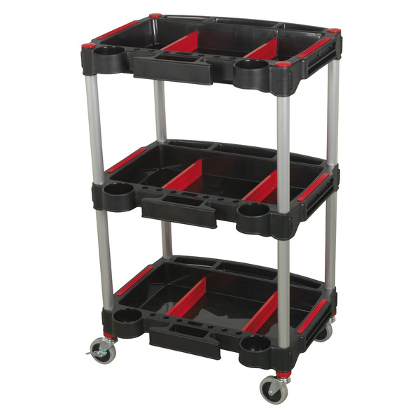 Sealey CX313 Composite Workshop Trolley with Parts Storage 3-Level