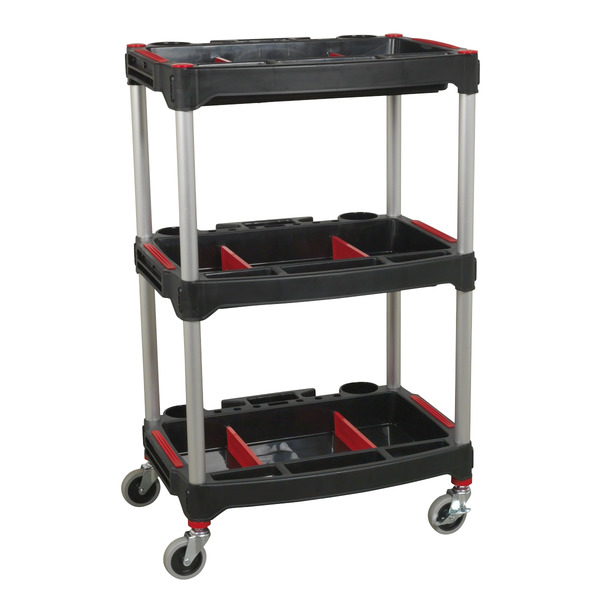 Sealey CX313 Composite Workshop Trolley with Parts Storage 3-Level