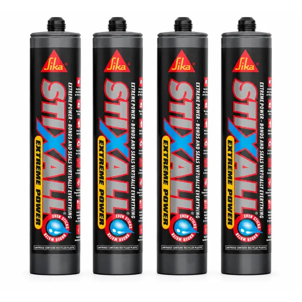 483110x4 Everbuild Sika Stixall Adhesive White 290 mL - 4 PACK