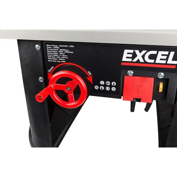 Excel 11051 Table Router Cutter 240V/1500W Black