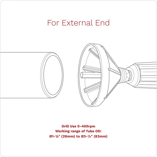 Sealey DB06 Internal & External 2-in-1 Deburring/Chamfer Tool 27-86mm