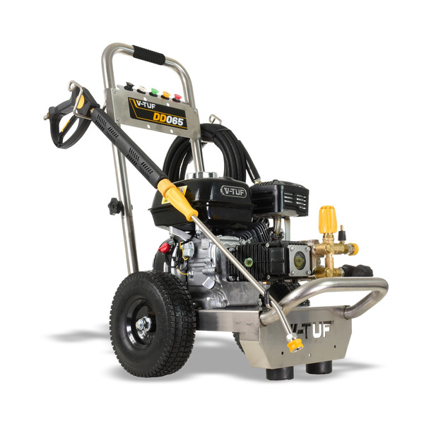 V-TUF DD080 Industrial 9HP Honda Driven Petrol Pressure Washer - 2900psi, 200Bar, 15 lpm - Stainless Steel Frame