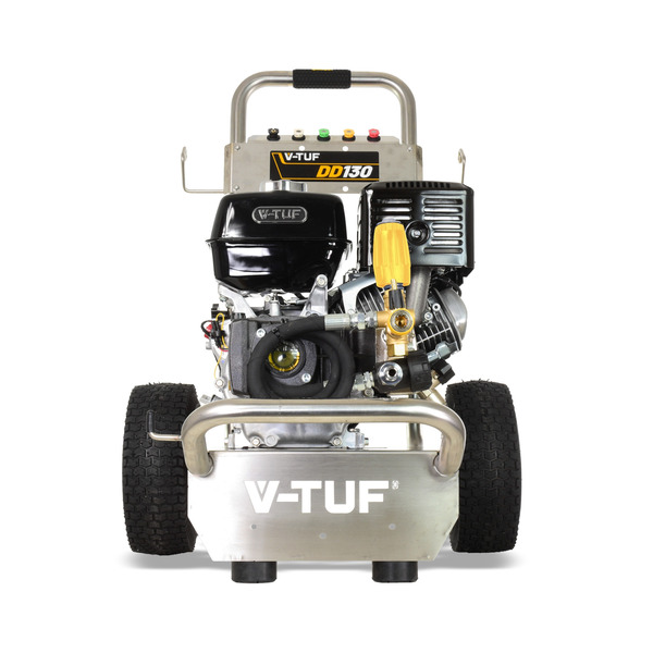 V-TUF DD130 Industrial 13HP Honda Driven Petrol Pressure Washer - 4350psi, 300Bar (max) , 15 lpm - Stainless Steel Frame