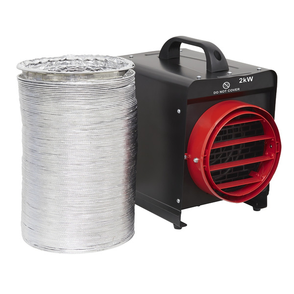 Sealey DEH2001 Industrial Fan Heater with Ducting 2kW/230V