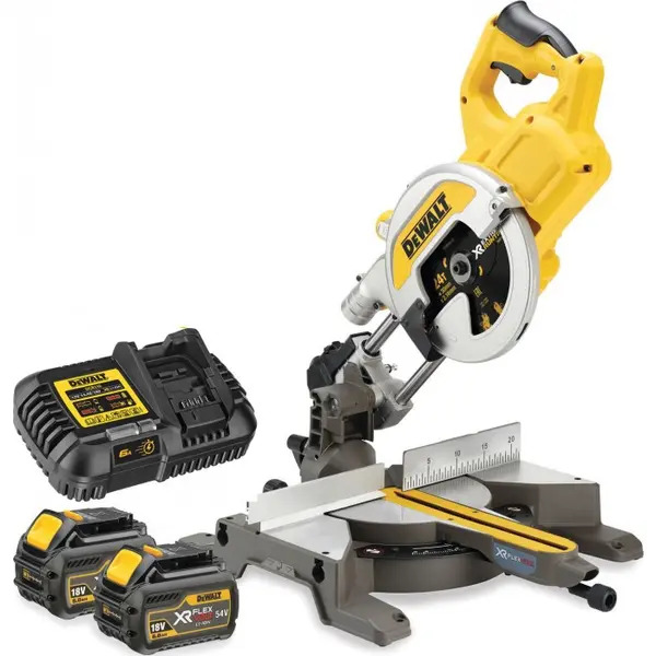 DeWALT DCS777T2 XR FlexVolt Mitre Saw 216mm 54V 2 x 6.0Ah Li-ion