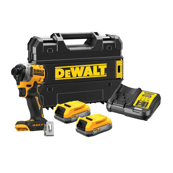 DeWALT DEWDCF850E2T Power Tools DCF850 E2T XR BL Impact Driver 18V 2 x 1.7Ah POWERSTACK™ Li-ion