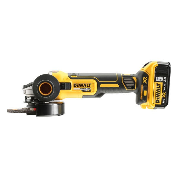 DeWALT DEWDCG405P2 Power Tools DCG405P2 XR Brushless Grinder 125mm 18V 2 x 5.0Ah Li-ion