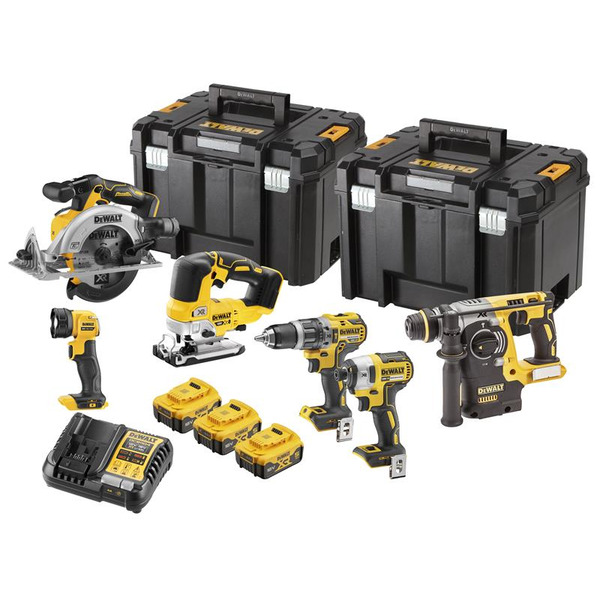 DeWALT DEWDCK690P3T Power Tools DCK690P3T XR Brushless 6 Piece Kit 18V 3 x 5.0Ah Li-ion