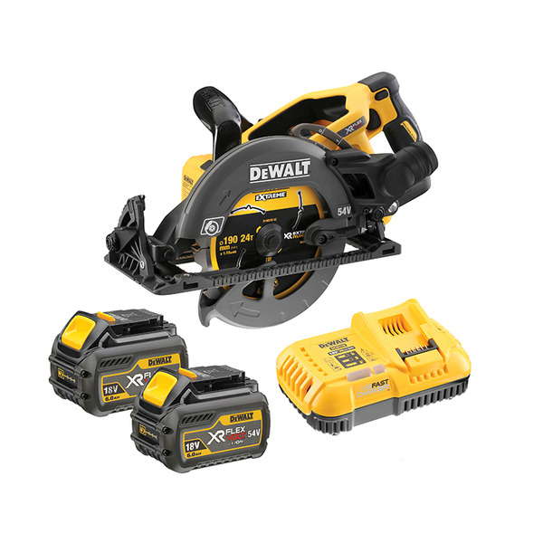 DeWALT Power Tools DCS577T2 FlexVolt XR High Torque Circular Saw 190mm 54V 2 x 2.0Ah Li-ion