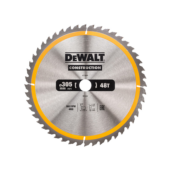DeWALT DT1959-QZ Stationary Construction Circular Saw Blade 305 x 30mm x 48T