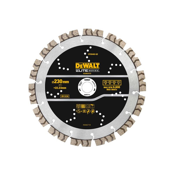 DeWalt DT20462-QZ ELITE SERIES All Purpose Diamond Wheel 230mm x 22.23mm