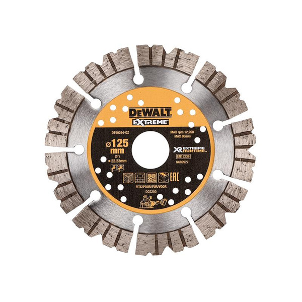 DEWDT90294QZ DeWALT Power Tools DT90294 Extreme Diamond Cutting Blade 125 x 22.23mm