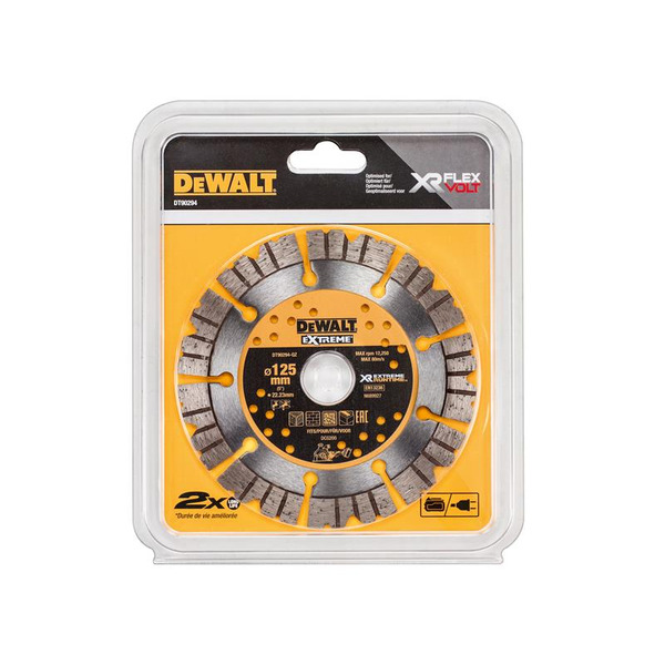 DEWDT90294QZ DeWALT Power Tools DT90294 Extreme Diamond Cutting Blade 125 x 22.23mm