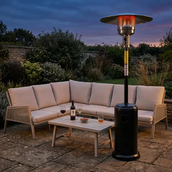 Sealey DG1 Dellonda Outdoor Garden Gas Patio Heater 13kW Commercial & Domestic Use, Black