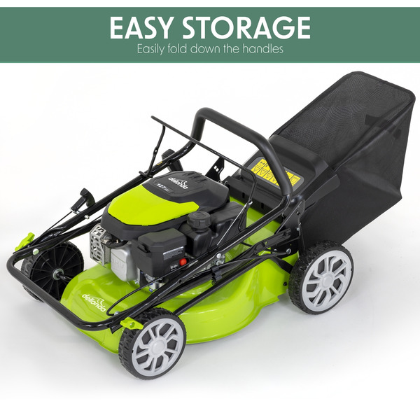 Sealey Dellonda Hand-Propelled Petrol Lawnmower Grass Cutter, 127cc 16