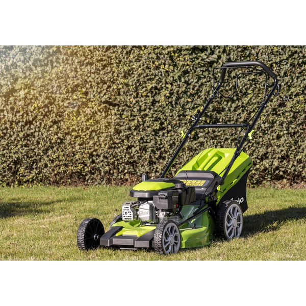 Sealey Dellonda Self-Propelled Petrol Lawnmower Grass Cutter with Height Adjustment & Grass Bag 170cc 20