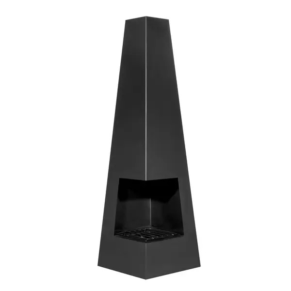 Sealey DG105 Dellonda Chiminea, Wood Burner, Heater for Outdoors W45cm x H150cm - Black Steel