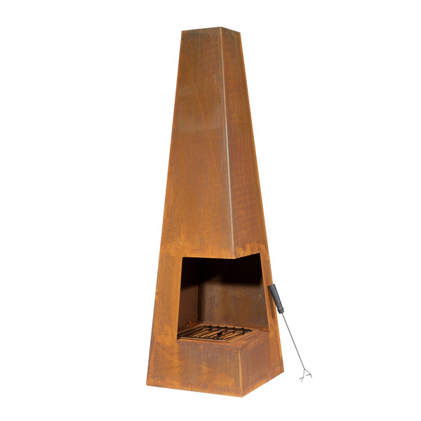 Sealey DG106 Dellonda Chiminea, Wood Burner, Heater for Outdoors W45cm x H150cm, Corten Steel