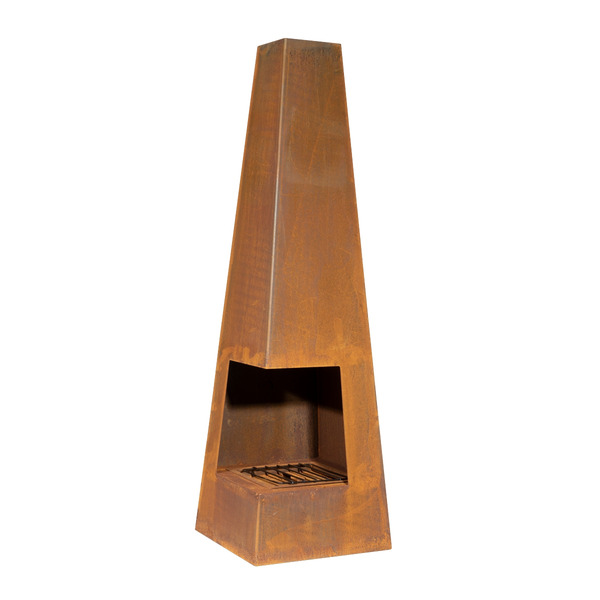 Sealey DG106 Dellonda Chiminea, Wood Burner, Heater for Outdoors W45cm x H150cm, Corten Steel