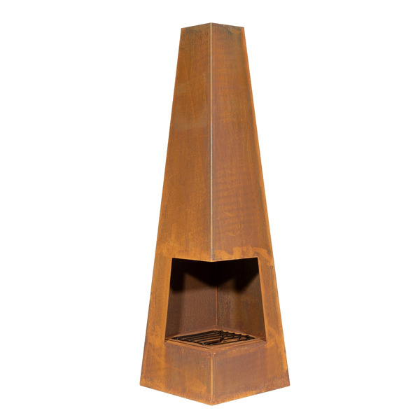 Sealey DG106 Dellonda Chiminea, Wood Burner, Heater for Outdoors W45cm x H150cm, Corten Steel