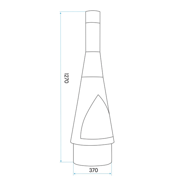 Sealey DG109 Dellonda Outdoor Chiminea, Fireplace, Fire Pit, Heater, Durable, Black Steel