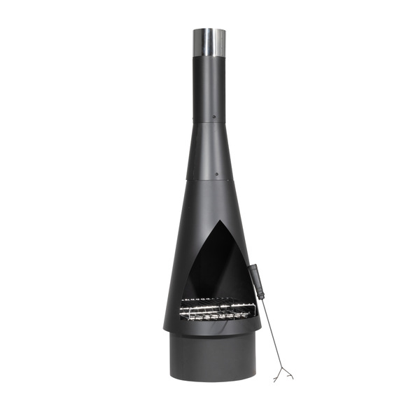 Sealey DG109 Dellonda Outdoor Chiminea, Fireplace, Fire Pit, Heater, Durable, Black Steel