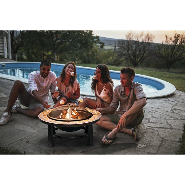 Sealey DG111 Dellonda 76cm Deluxe Traditional Style Fire Pit/Fireplace/Outdoor Heater - Slate