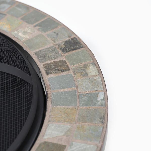 Sealey DG111 Dellonda 76cm Deluxe Traditional Style Fire Pit/Fireplace/Outdoor Heater - Slate