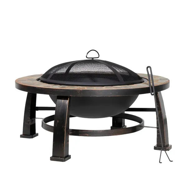 Sealey DG111 Dellonda 76cm Deluxe Traditional Style Fire Pit/Fireplace/Outdoor Heater - Slate