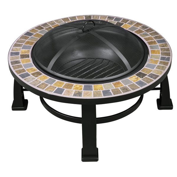 Sealey DG111 Dellonda 76cm Deluxe Traditional Style Fire Pit/Fireplace/Outdoor Heater - Slate