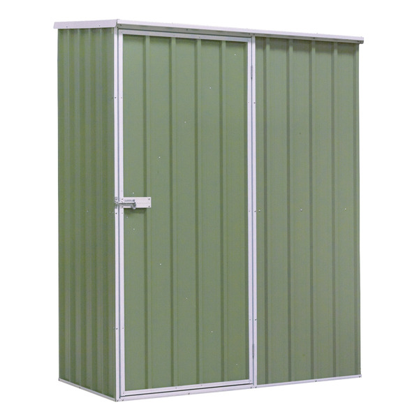 Sealey Dellonda Galvanized Steel Storage Shed with Pent Style Roof 150 x 80 x 190cm - Green
