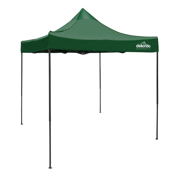 Sealey DG128 Dellonda Premium 2 x 2m Pop-Up Gazebo, Heavy Duty, PVC Coated, Water-Resistant Fabric, Supplied with Carry Bag, Rope, Stakes & Weight Bags - Dark Green Canopy