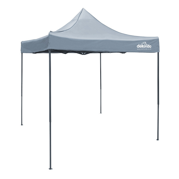 Sealey DG129 Dellonda Premium 2 x 2m Pop-Up Gazebo, Heavy Duty, PVC Coated, Water-Resistant Fabric, Supplied with Carry Bag, Rope, Stakes & Weight Bags - Grey Canopy