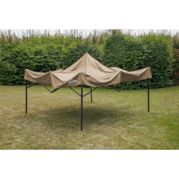 Sealey DG130 Dellonda Premium 3 x 3m Pop-Up Gazebo, PVC Coated, Water-Resistant Fabric, Supplied with Carry Bag, Rope, Stakes & Weight Bags - Beige Canopy