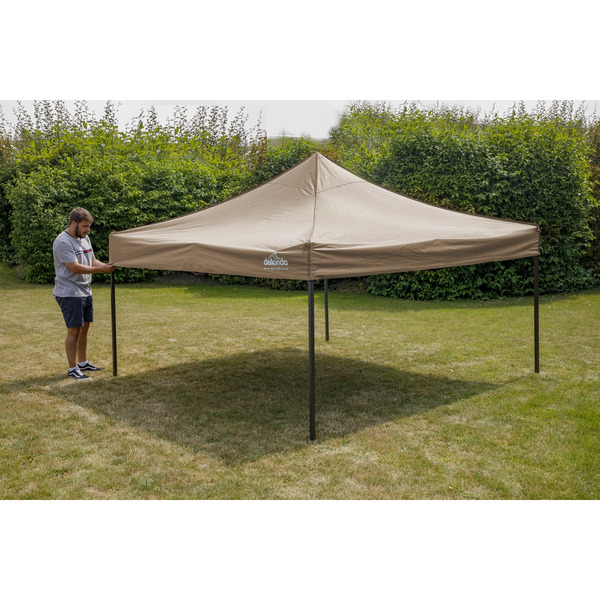 Sealey DG130 Dellonda Premium 3 x 3m Pop-Up Gazebo, PVC Coated, Water-Resistant Fabric, Supplied with Carry Bag, Rope, Stakes & Weight Bags - Beige Canopy