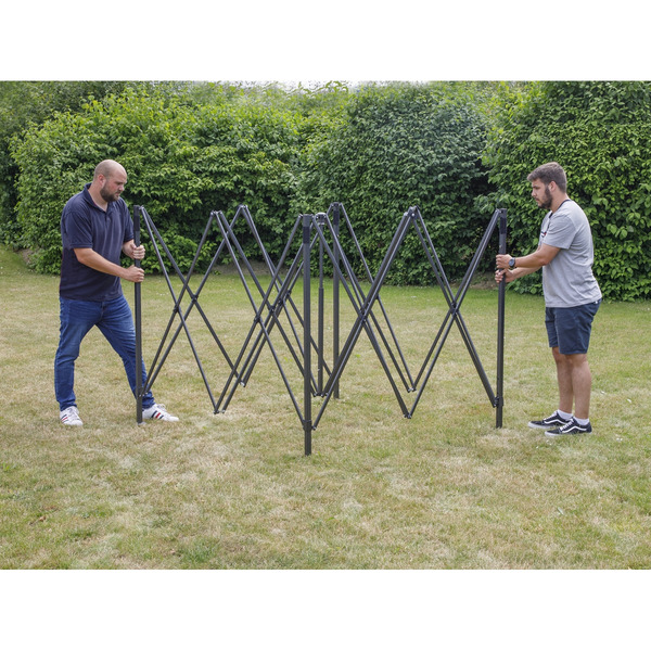 Sealey DG130 Dellonda Premium 3 x 3m Pop-Up Gazebo, PVC Coated, Water-Resistant Fabric, Supplied with Carry Bag, Rope, Stakes & Weight Bags - Beige Canopy