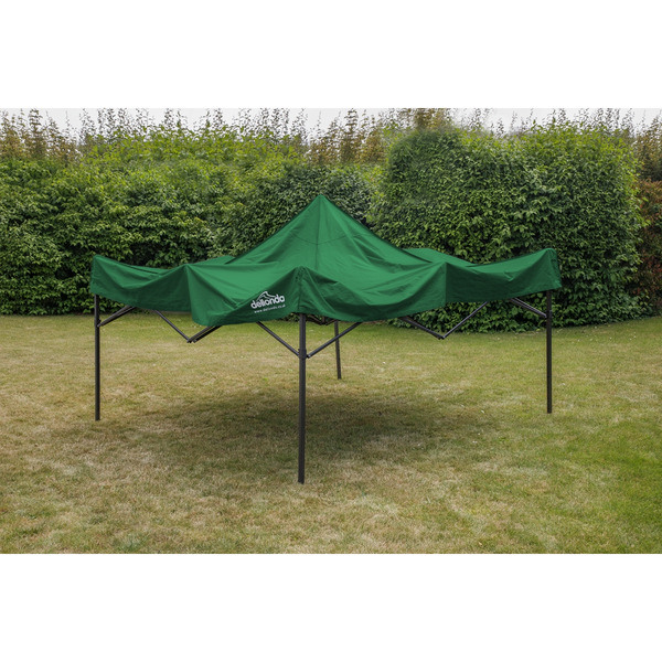 Sealey DG132 Dellonda Premium 3 x 3m Pop-Up Gazebo, PVC Coated, Water-Resistant Fabric, Supplied with Carry Bag, Rope, Stakes & Weight Bags - Dark Green Canopy