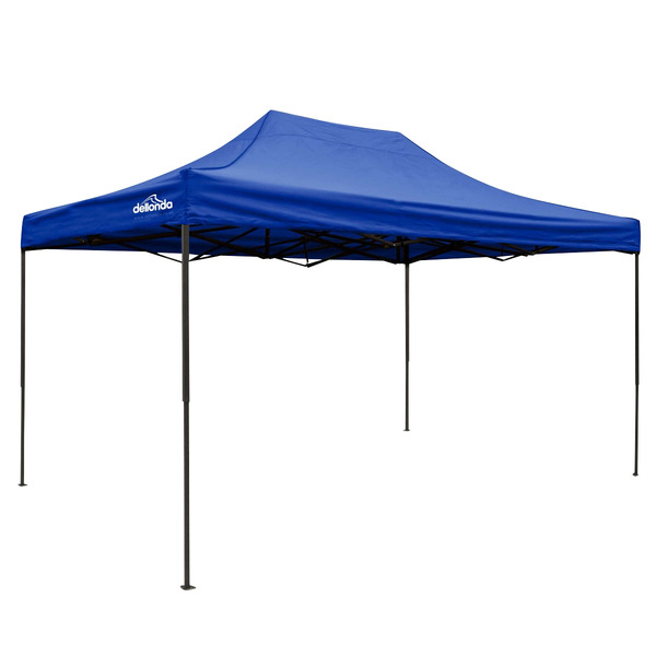 Sealey DG135 Dellonda Premium 3 x 4.5m Pop-Up Gazebo, Heavy Duty, PVC Coated, Water-Resistant Fabric, Supplied with Carry Bag, Rope, Stakes & Weight Bags - Blue Canopy