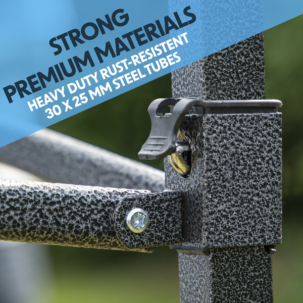 Sealey DG137 Dellonda Premium 3 x 4.5m Pop-Up Gazebo, Heavy Duty, PVC Coated, Water-Resistant Fabric, Supplied with Carry Bag, Rope, Stakes & Weight Bags - Grey Canopy