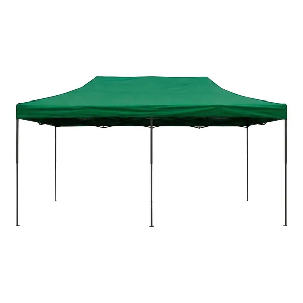 Sealey DG140 Dellonda Premium 3x6m Pop-Up Gazebo, Heavy Duty, PVC Coated, Water-Resistant Fabric, Supplied with Carry Bag, Rope, Stakes & Weight Bags - Dark Green Canopy