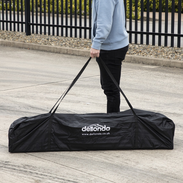 Sealey Dellonda Premium 3x6m Pop-Up Gazebo, Heavy Duty, PVC Coated, Water-Resistant Fabric, Supplied with Carry Bag, Rope, Stakes & Weight Bags - Grey Canopy