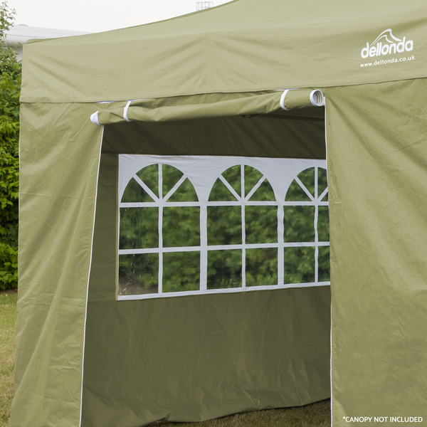 Sealey DG146 Dellonda Premium Gazebo/Marquee Side Walls/Doors/Windows, Fits 3 x 3m Models - Beige
