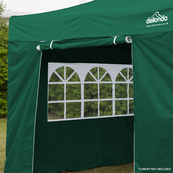 Sealey DG148 Dellonda Premium Gazebo/Marquee Side Walls/Doors/Windows, Fits 3 x 3m Models - Dark Green