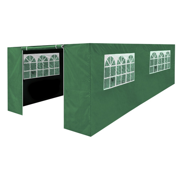 Sealey DG156 Dellonda Premium Side Walls/Doors/Windows for Gazebo/Marquee, Fits 3 x 6m Models - Dark Green