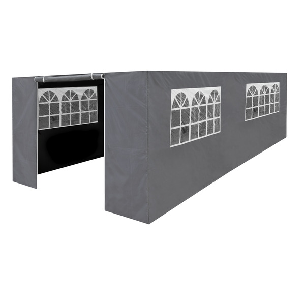 Sealey DG157 Dellonda Premium Side Walls/Doors/Windows for Gazebo/Marquee, Fits 3 x 6m Models - Grey