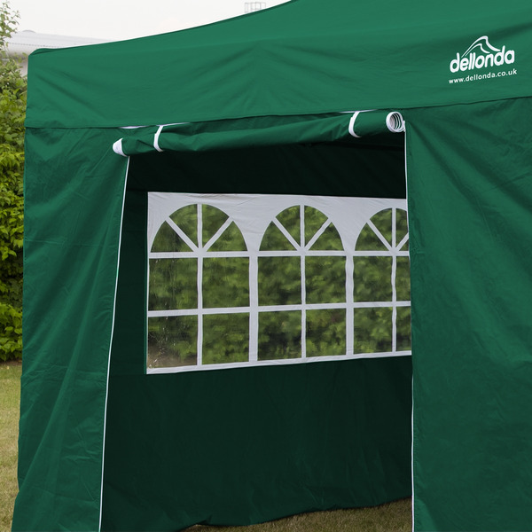 Sealey DG162 Dellonda Premium 2x2m Pop-Up Gazebo & Side Walls, PVC Coated, Water-Resistant Fabric with Carry Bag, Rope, Stakes & Weight Bags - Green