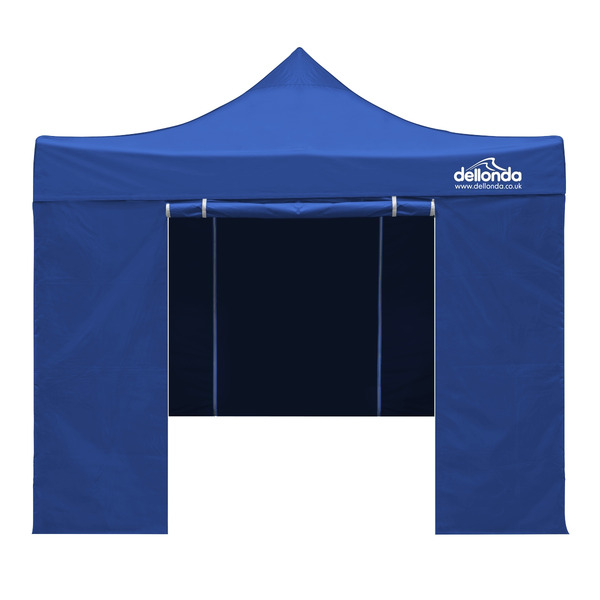 Sealey DG165 Dellonda Premium 3x3m Pop-Up Gazebo & Side Walls, PVC Coated, Water-Resistant Fabric with Carry Bag, Rope, Stakes & Weight Bags - Blue