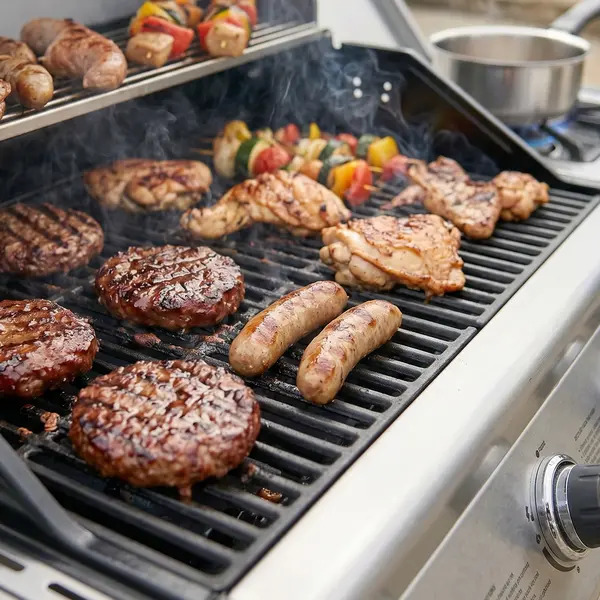 Sealey DG17 Dellonda 4+1 Burner Deluxe Gas BBQ Grill with Piezo Ignition & Thermometer - Stainless Steel