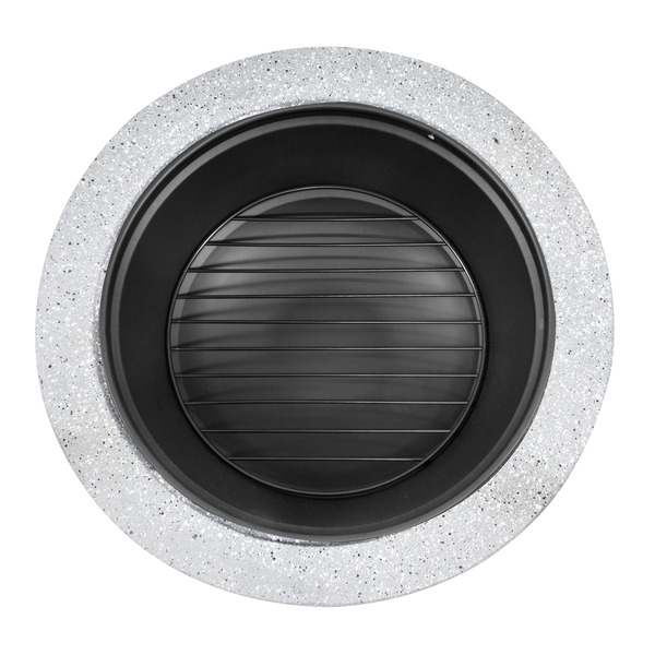 Sealey DG190 Dellonda Round MgO Fire Pit with BBQ Grill & Safety Mesh Screen 75cm - Light Grey